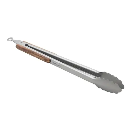 36Cm Acacia Wood Tongs – Sustainable Kitchen Utensil By Ecology Provisions 1