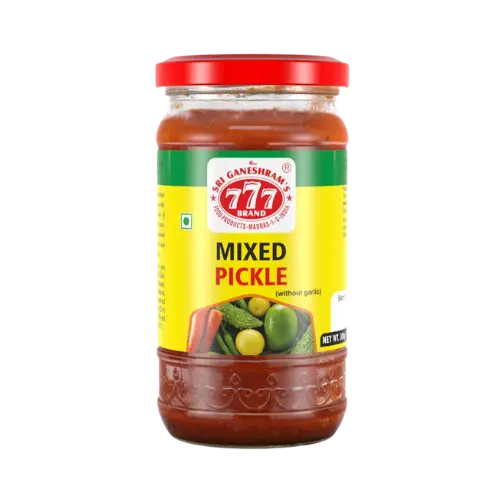 777 Assorted Mixed Pickle – Classic Trio Of Mango, Lime & Chili In Oil, 300G 1