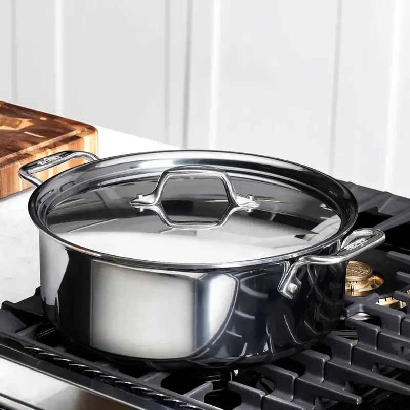All-Clad D3 Stainless Steel 6-Quart Stock Pot With Tight-Fitting Lid 1