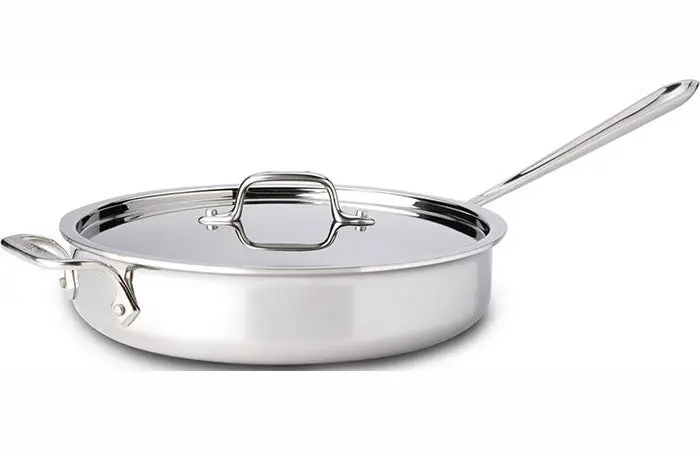 All-Clad D3 Stainless Steel Sauté Pan With Lid (3-Ply Bonded) 1