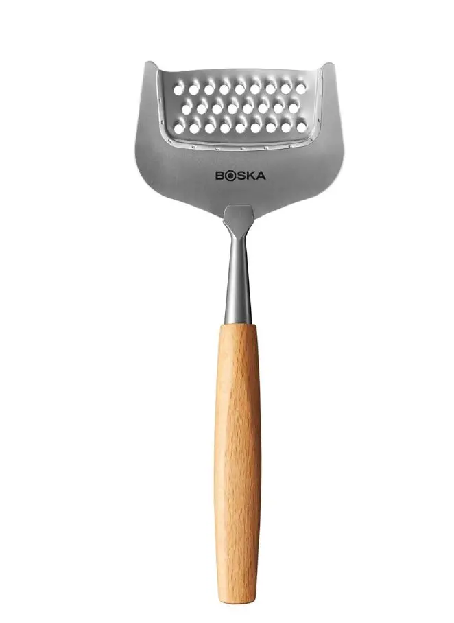 Amigo Cheese Grater – Wooden-Handled Stainless Steel Grating Tool 1