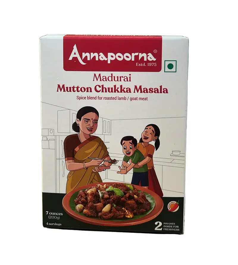 Annapoorna Madurai Mutton Chukka Masala – Dry Roasted Spice Mix (200 G) 1