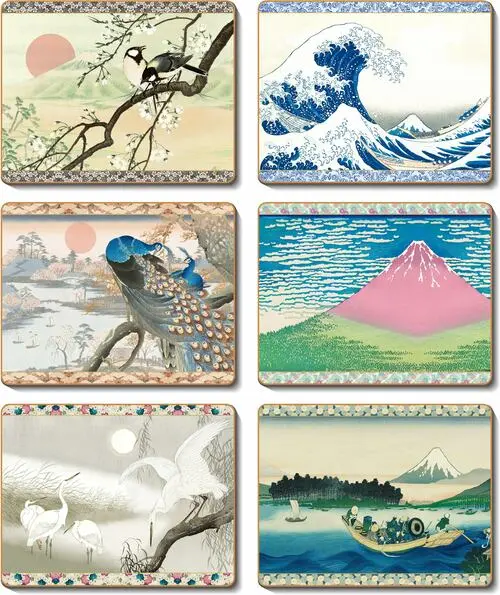 Artistic Japanese Landscape Placemats – Decorative Table Linens 1