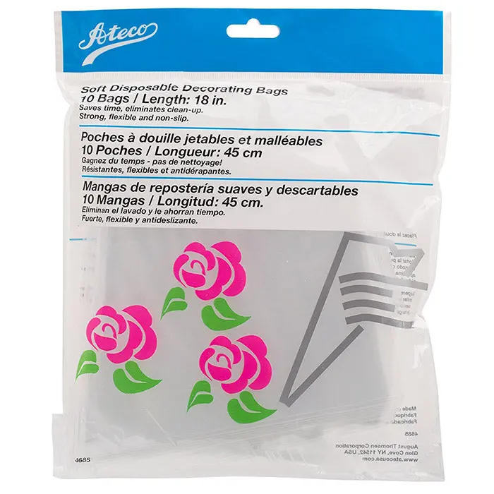 Ateco 10-Pack Of Heavy-Duty 18" Disposable Pastry Bags 1