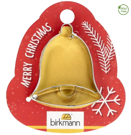'Bell' Stainless Steel Cookie Cutter – 5.5 Cm, Gift-Card Mounted 1