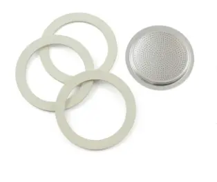 Bialetti Moka 3-Piece Seal & Filter Kit – Compatible Sizes 1