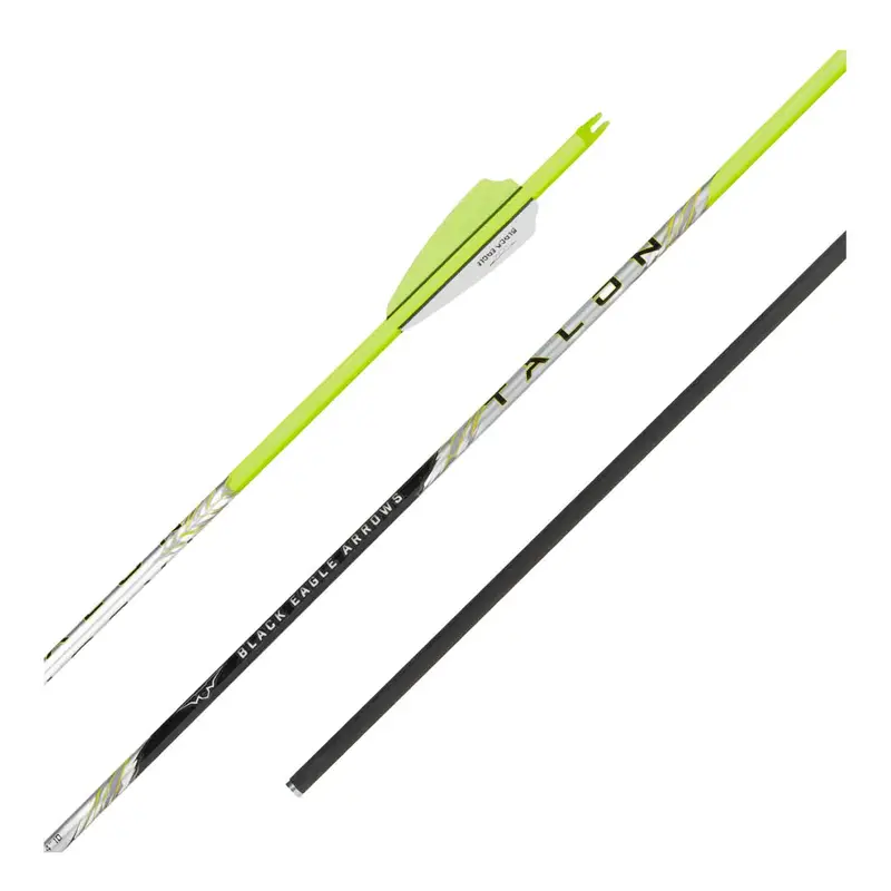 Black Eagle Talon .001 Fletched Arrows – 2.5" Shield Cut, 400 Spine (5-Pack) 1