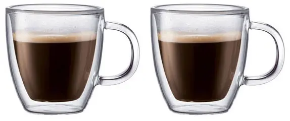 Bodum Bistro Espresso Mug Set – 2-Pack Ceramic Cups With Ergonomic Handles 1