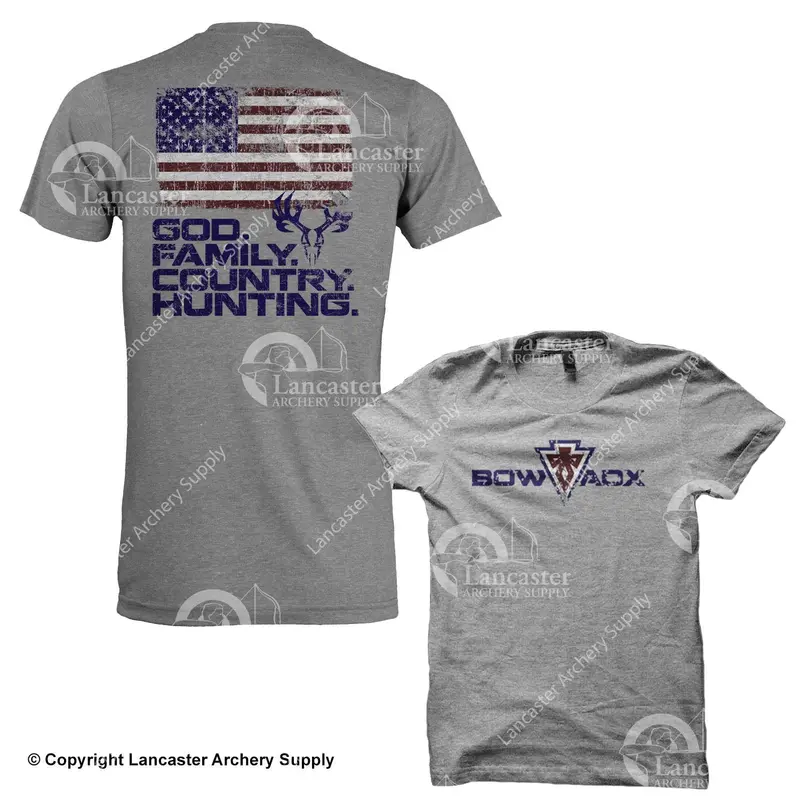 Bowadx God. Family. Country. Hunting Patriotic T-Shirt 1