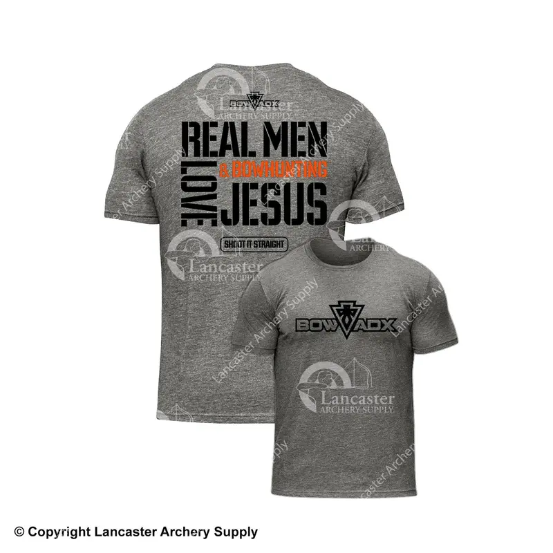 Bowadx 'Real Men Love Jesus & Bowhunting' Faith-Based Tee 1