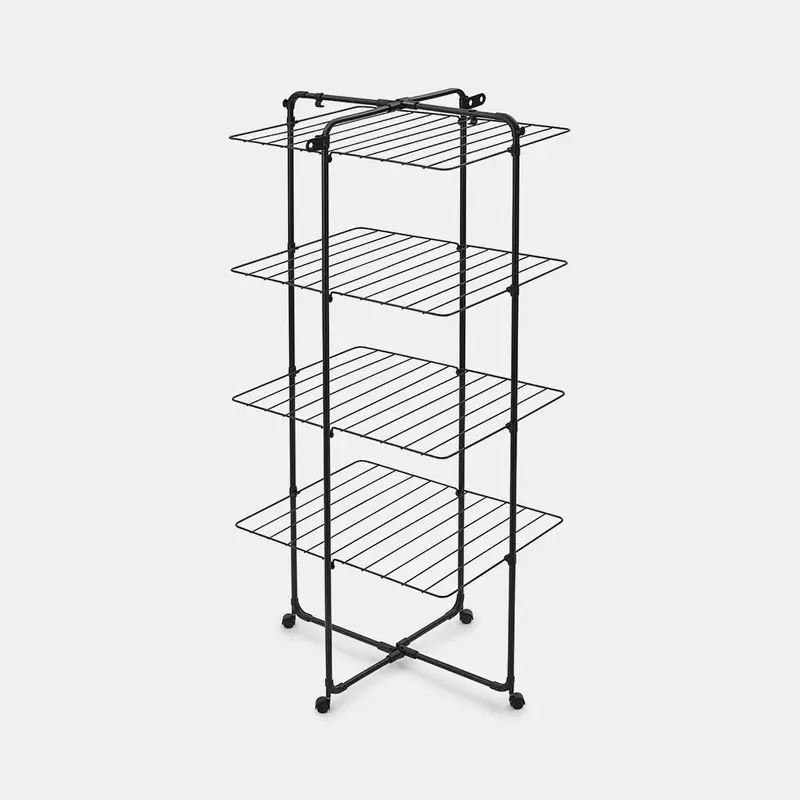 Brabantia Hangon Tower Drying Rack – Matte Black, 30 M Line Length 1