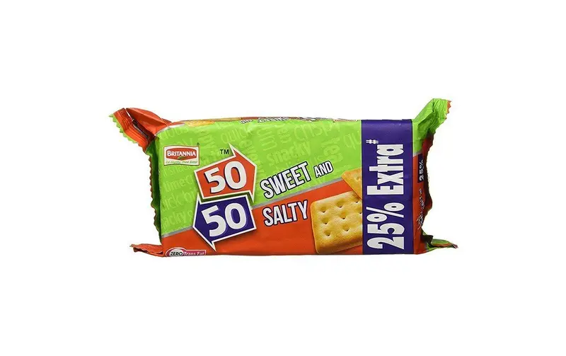 Britannia 50-50 Sweet & Salty Biscuits – Assorted Flavours, 62G (3 For £1) 1
