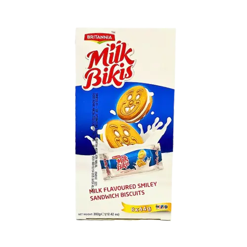 Britannia Milk Bikis Cream-Filled Biscuits – 8 × 44G Packs 1