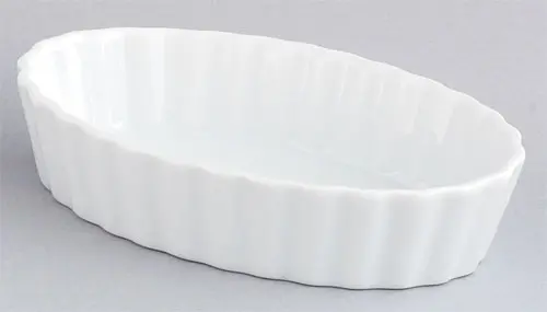 Ceramic Oval Crème Brûlée Ramekin – 5" × 1" Size 1