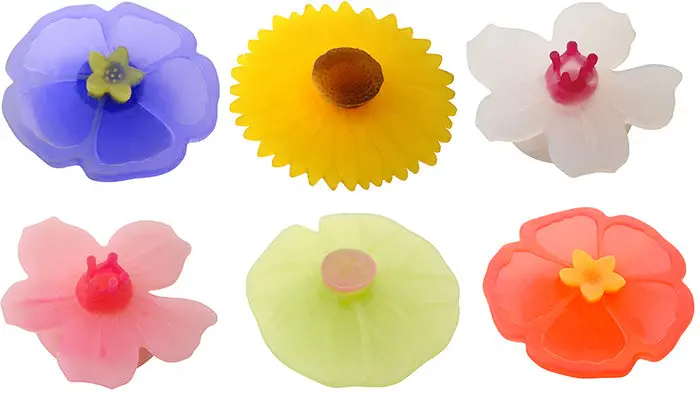 Charles Viancin Floral Drink Markers – 6-Piece Set 1