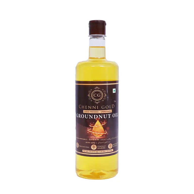 Chenni Gold Cold-Pressed Groundnut Oil – 1 Liter Bottle 1