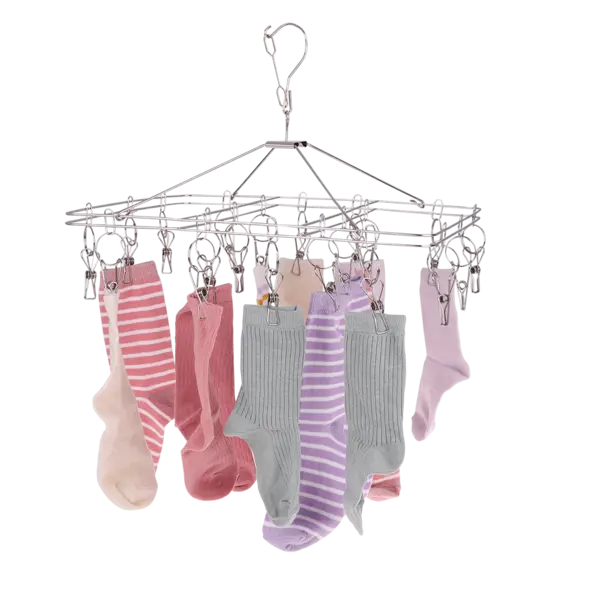 D.Line Stainless Steel Rectangle Clothes Dryer — 20-Peg, 37 × 30 Cm Foldable Rack 1