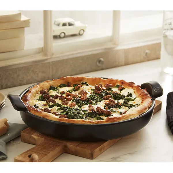 Emile Henry Ceramic Deep-Dish Pizza Baking Stone 1