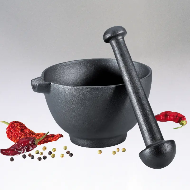 Extra-Large Cast Iron Mortar And Pestle – 3.75 Inch Height 1