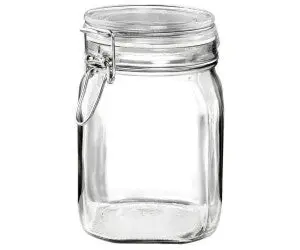 Fido Square Mason Jar – 1L Canning Jar For Jams And Pickles 1