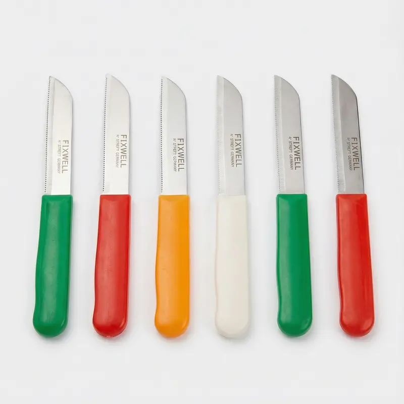 Fixwell 6-Piece Stainless Steel Knife Set – Serrated & Straight-Edge Blades For Versatile Food Prep 1