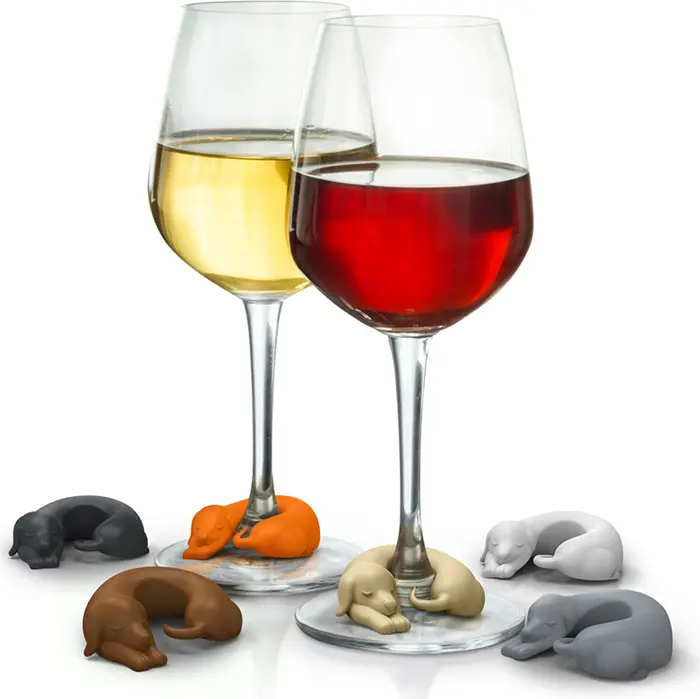 Fred & Friends Winer-Dog Wine Charms – Playful Animal-Shaped Bottle Markers 1