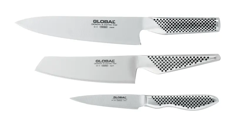Global Classic 3-Piece Forged Knife Set 1