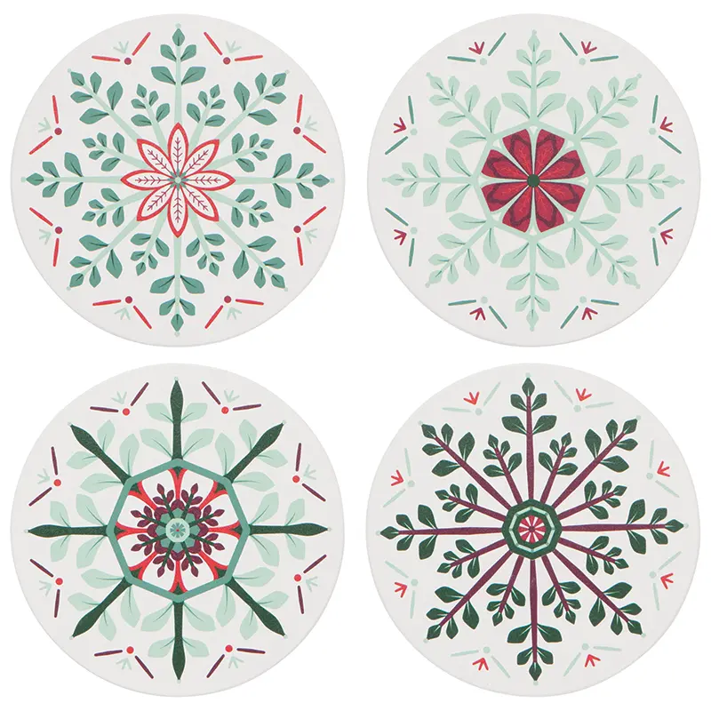 Good Tidings Thirsty Stone Coaster Set (4-Pack) By Now Designs 1