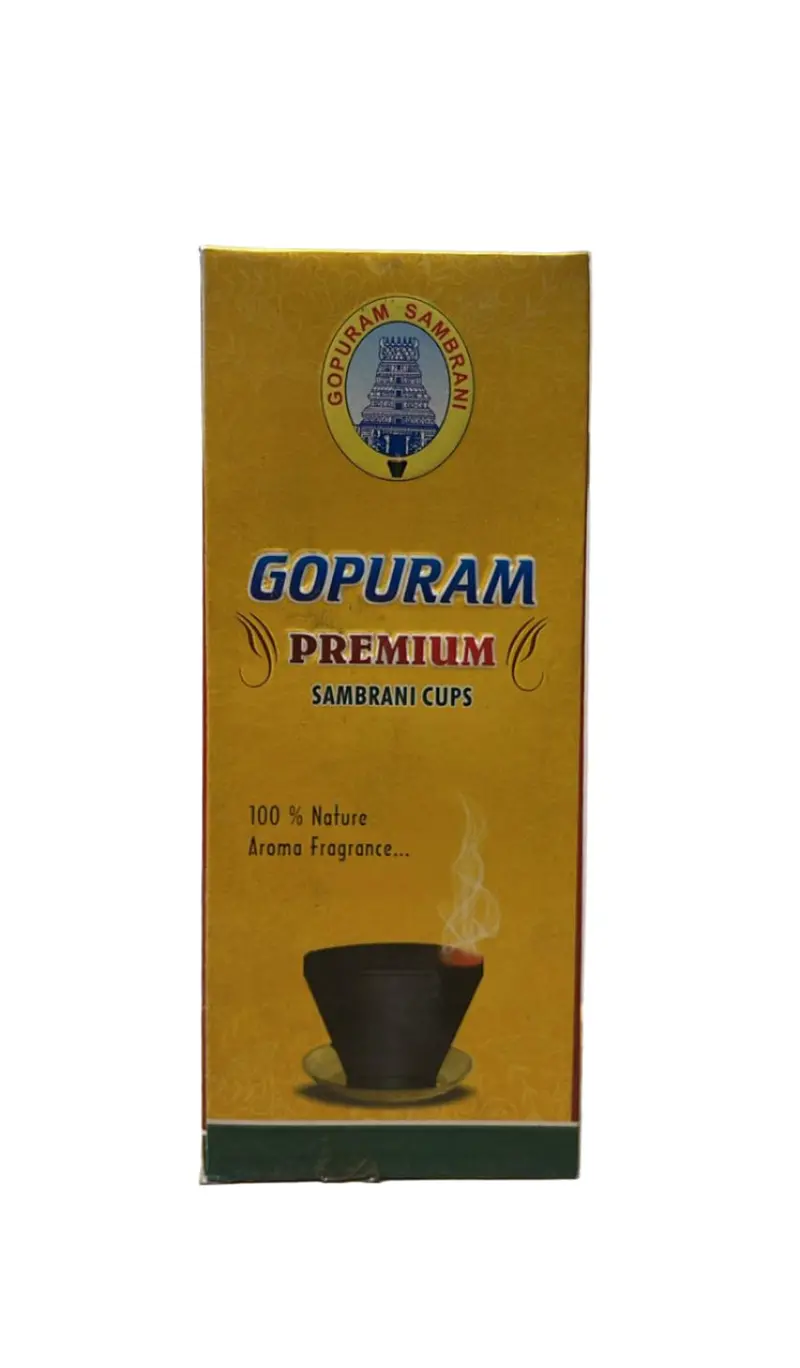 Gopuram Premium Cup Sambrani – 10-Pack Aromatic Resin Cups 1