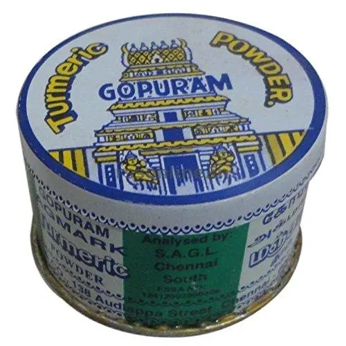 Gopuram Pure Turmeric Powder – Tin-Pack, 50G 1