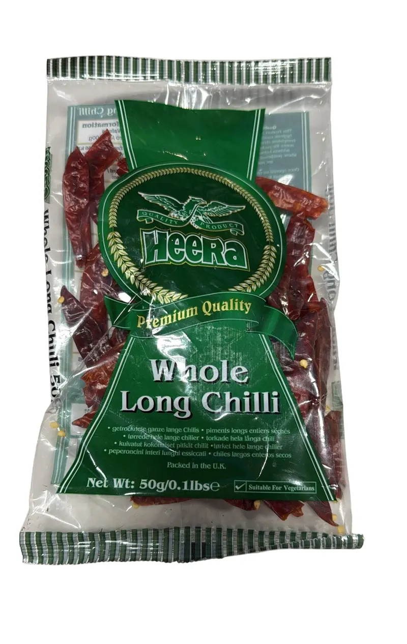 Heera Whole Long Red Chilies – 50 G Bold, Aromatic Spice For Tempering 1