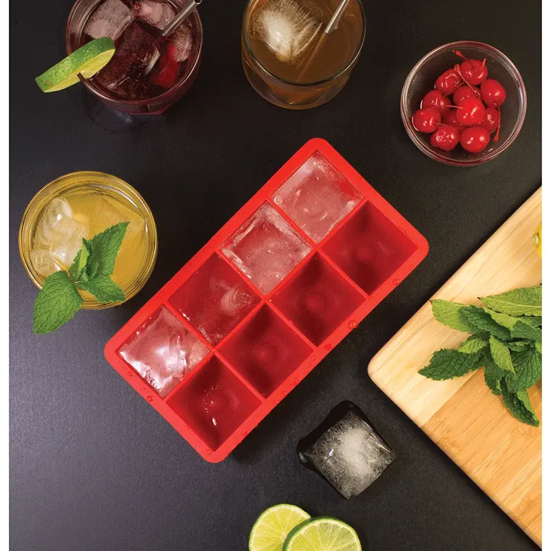 Hic Kitchen Big Block Ice Cube Tray – Silicone Mold For Large Cubes 1