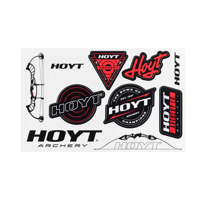 Hoyt Target Sticker Sheet – Official Brand Decals For Archery Equipment 1