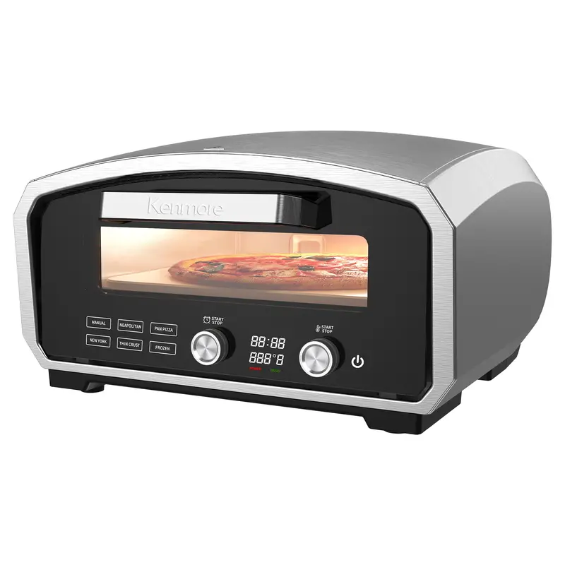 Kenmore All-Weather Electric Pizza Oven — 13" Capacity, 850°F Peak Heat, Weather-Resistant Design, 5 Cooking Presets, Stainless Steel 1