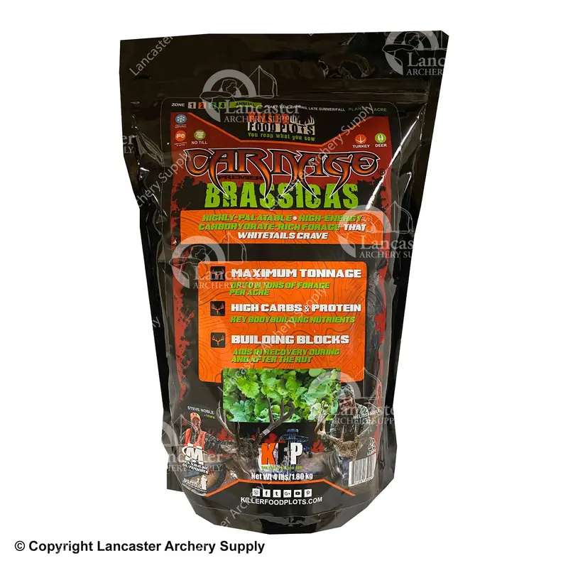 Killer Food Plots Carnage Brassica Blend – Deer Attractant Seed (4 Lb) 1
