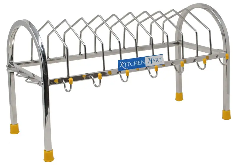 Kitchen Mart 3-In-1 Stainless Steel Plate Stand 1