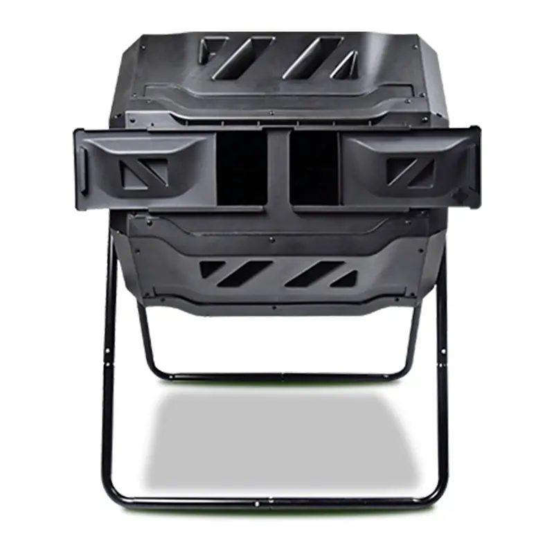 Koolscapes 42-Gallon Dual-Chamber Tumbling Composter – Rotating Outdoor Bin With Steel Frame And Recycled Construction 1