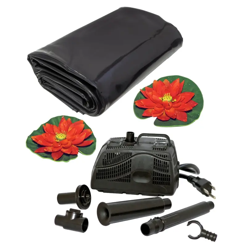 Koolscapes 84-Gallon Backyard Pond Kit With 200 Gph Fountain Pump, Adjustable Nozzles & Fish-Safe Liner 1