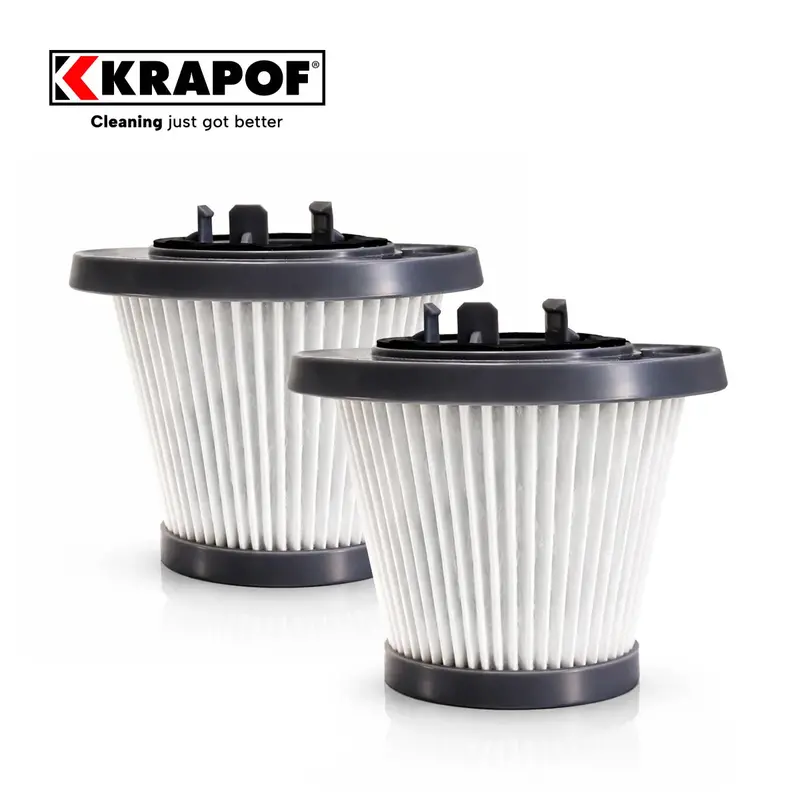 Krapof Compact Clean Replacement Hepa Filter Pack — 2-Pack For Optimal Air Filtration 1