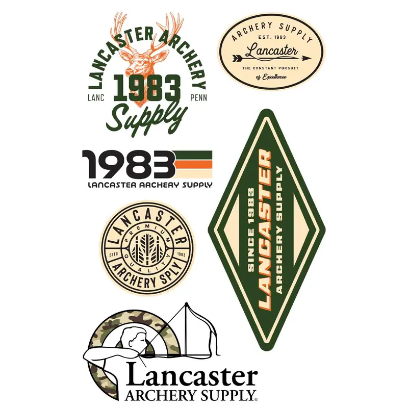 Lancaster Archery Supply Custom Sticker Pack 1