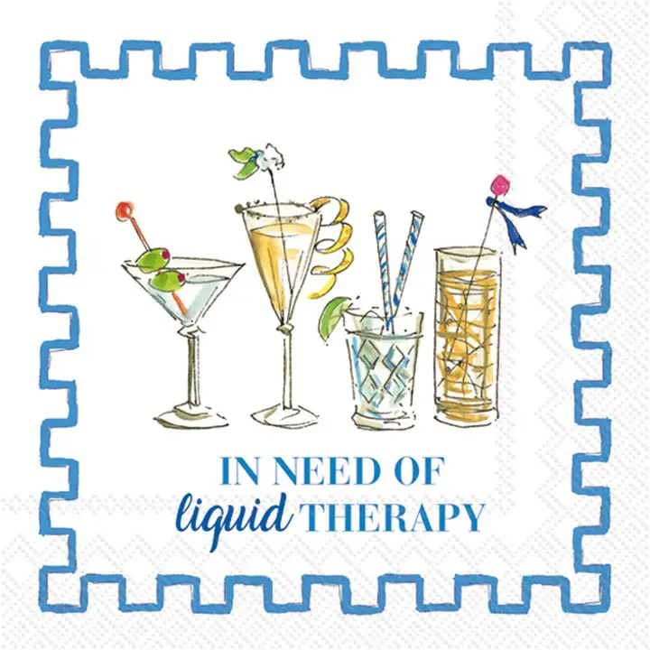 Liquid Therapy Wellness-Themed Disposable Beverage Napkins 1