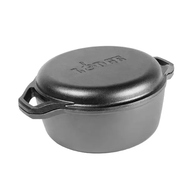 Lodge Chef Collection 6-Quart Enameled Cast Iron Double Dutch Oven 1