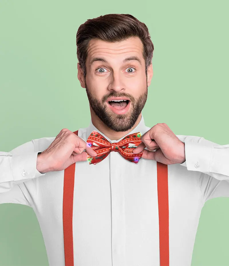 Lotsa Lites! Flashing Led Holiday Bow Tie 1