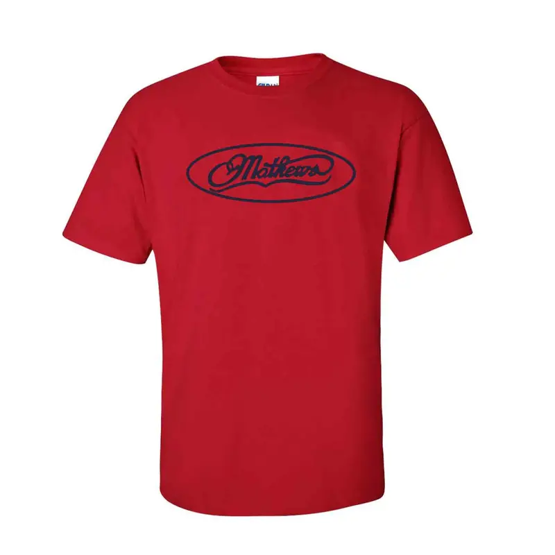 Mathews Classic Logo T-Shirt In Bold Red 1