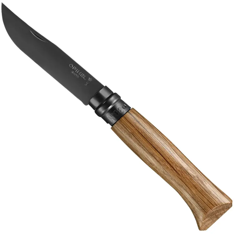 Matte Black Oak Folding Knife – No. 08 1