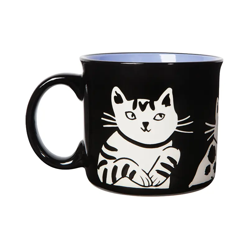 Meow & Furever Ceramic Mug – Whimsical Cat-Themed Drinkware 1