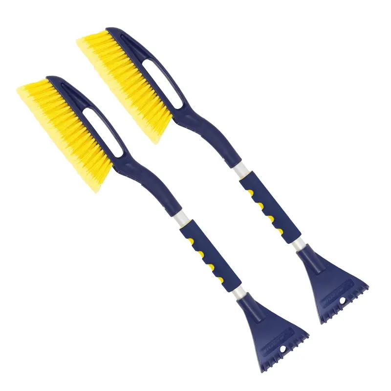 Michelin 25-Inch Heavy-Duty Snow Brush & Ice Scraper – Lightweight Aluminum Shaft With Ergonomic Power-Grip Handle (Pack Of 2) 1