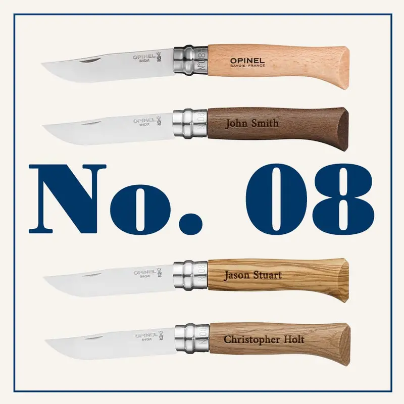 Monogrammed Gift Set: 6-Piece No.08 Stainless Folding Knife Collection 1