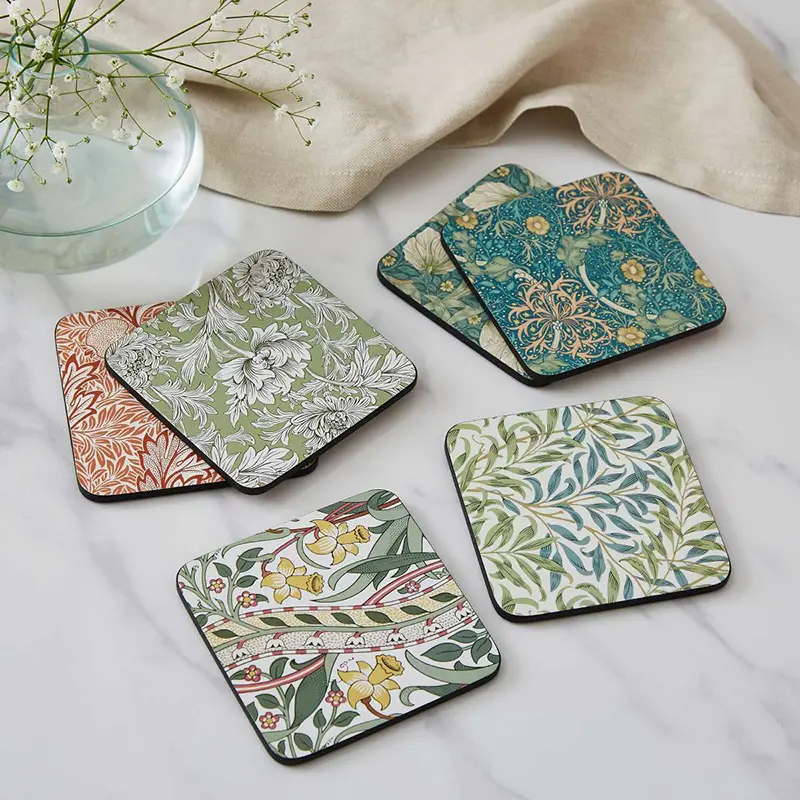 Morris & Co. Botanical Coaster Set – Six-Piece 1