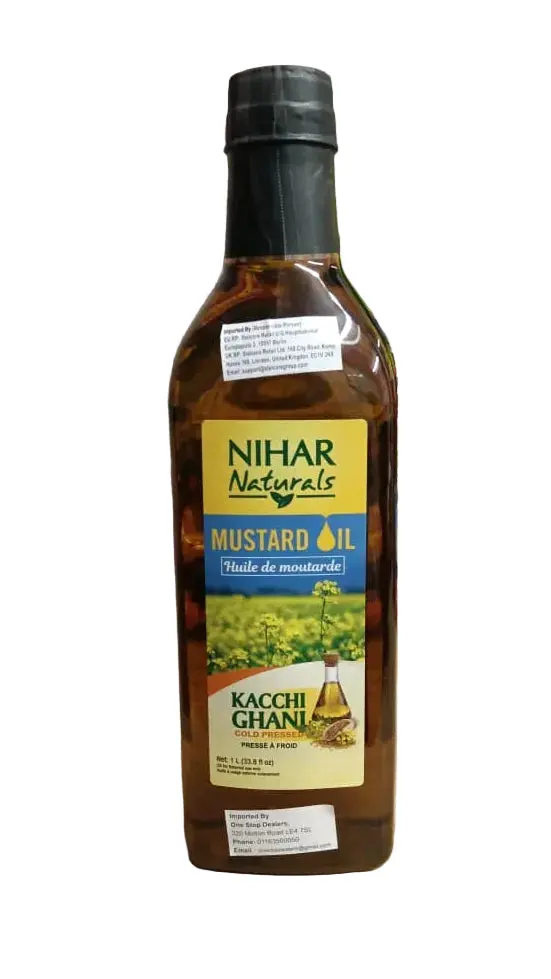 Nihar Pure Mustard Oil – 1 Liter Cold-Pressed Cooking Oil 1